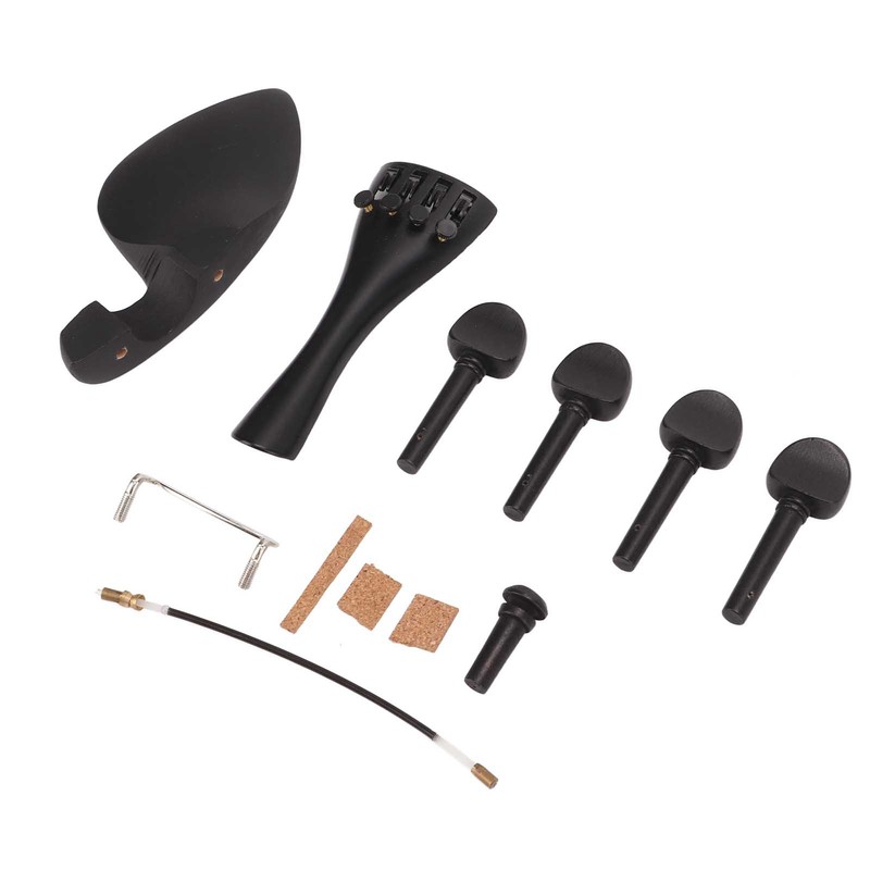 Violin Fiddle Accessories Kit Replacement Parts Metal Wooden for 4/4