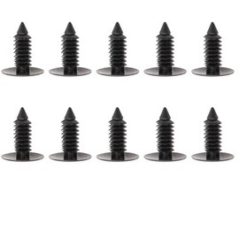 10L0L Universal Plastic Rivets for Yamaha EZGO Club Car Golf Cart, Auto Body Fastener Push Pin Screw Panel Fixings Clips Black, 10 Pieces