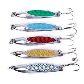 Fishing Spoons Lures - 5-Piece Box, Trout & Bass Lures, 2.75in/.074oz, Suitable for Various Waters & Many Fish Species