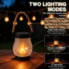 kaliqo Solar Lantern Outdoor Lights, Realistic Dancing Flame Effect, Solar
