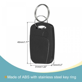 sourcing map 12 Pack IC Card M1 Key Chain RFID 13.56 MHz for Access Control Black