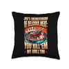 FUNNY "JOE'S CREMATORIUM OF DELICIOUS MEAT" BBQ DESIGN Throw Pillow