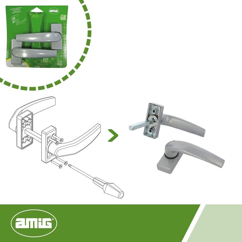 Amig - Rosette Handle for Doors | Delta Model |