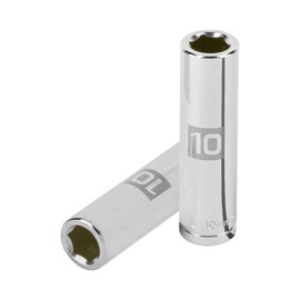 Truper D-3810-HM-L, Dado de 6 puntas, largo, cuadro 3/8" de 10mm