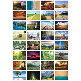 the lazy panda card company Selection of nature postcards: 32 postcards in different nature motifs (beautiful landscapes)