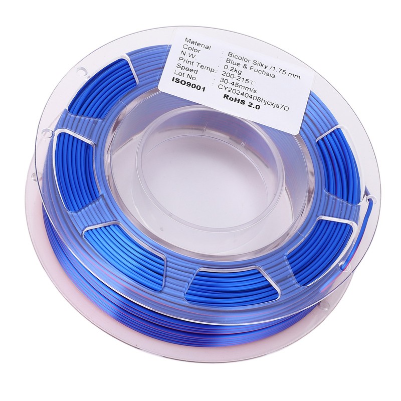 PLA Filament Dual Color Blue and Purplish Red 1.75mm 200g