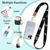 Piefly Phone Lanyard Crossbody Wrist Strap, Black Lunar Eclipse Moon