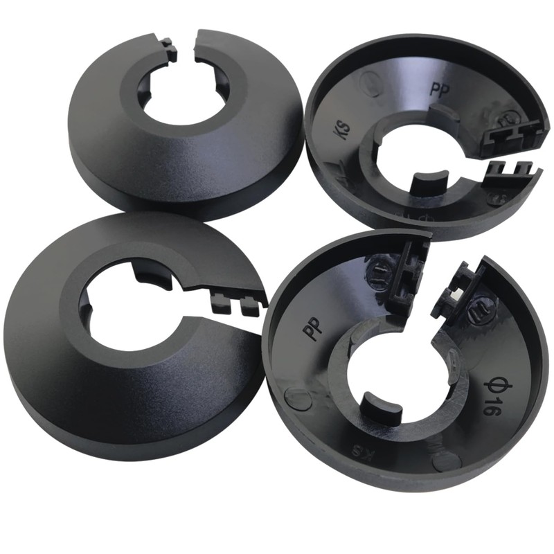 ZCZQC 4PCS Snap on Pipe Caps Decorative 17mm PP Plastic
