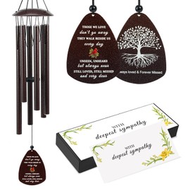 Cardinal Memorial Wind Chimes for Loss of Loved One, 32" Large Sympathy Windchimes for Outside Deep Tone, Best Bereavement Remembrance Memory Funeral Gifts for Loss of Family Member