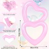 Whaline 3Pcs Inflatable Heart Pool Float Pink Swim Heart Shaped