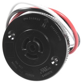 HQRP 2-Pack Photocell Sensor 3 pins Receptacle Light Switch Socket Dusk to Dawn Outdoor Plug Base Twist Lock for Led Flood Light, Outdoor Light, Garden Light, Street Light etc.