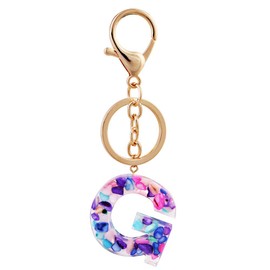 Multicolor Initial Letter Keychain