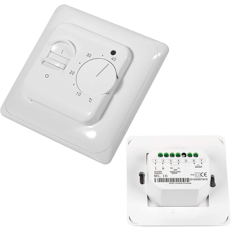 Non-Programmable Thermostat Manual Heating Thermostat for Room Floor Mechanical Condition