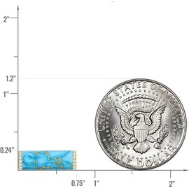 Phyonio Turquoise Necklace for Women 925 Sterling Silver Turquoise Pendant Necklace Cylinder Stone Jewelry Gifts