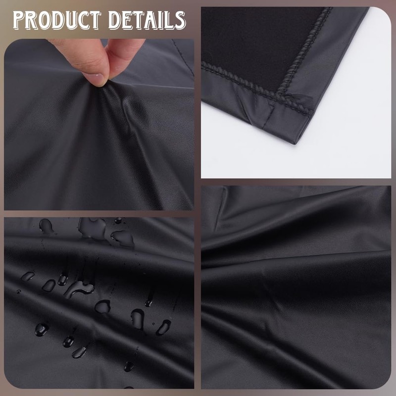 CALFOVERA 2PCS Waterproof PU Leather Armrest Covers Vintage Non-Slip Leather