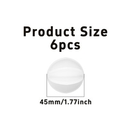 Runseaway 6PCS 1.77" Protein Shaker Balls, Plastic Whisk Spheres for Shaker Bottles, Universal Mixing Accessories Replacement Blender Ball for Supplement Drinks(Clear)