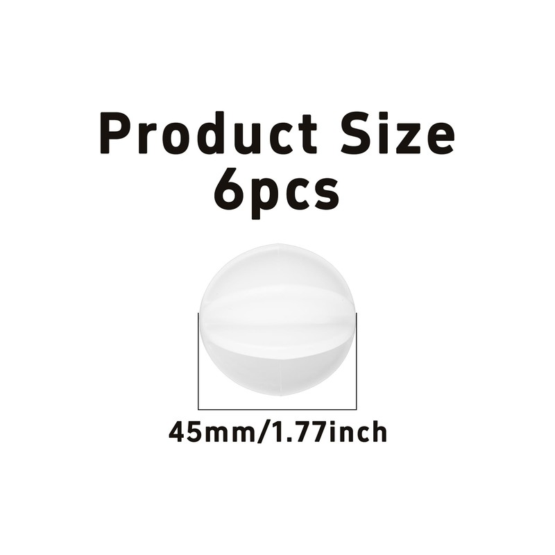 Runseaway 6PCS 1.77" Protein Shaker Balls, Plastic Whisk Spheres for