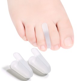 Gel Toe Separators DYKOOK Set of 8 Flared Gel Toe Separators Small Toe Spacers Toe Straighteners Helps with Bunions,Overlapping Toes and Temporary Bunion Corrector Gel Toe Spreader for Bunions-Clear