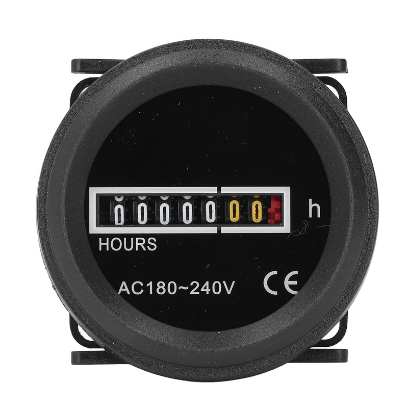 Round Hour Meter PC High Accuracy Quartz Mechanical Hour Meter