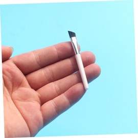 Healeved 5pcs Eyebrow Brush Set Eyebrow Makeup Brow Brush Angled Mini Portable Lightweight Synthetic Fiber Aluminum