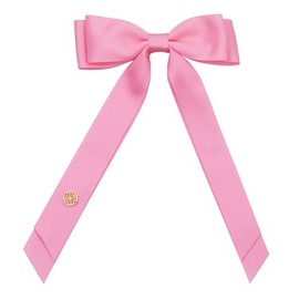 Lilly Pulitzer Hair Bow for Women with Gold Logo, Clip In Hair Accessories for Adults (Conch Shell Pink)