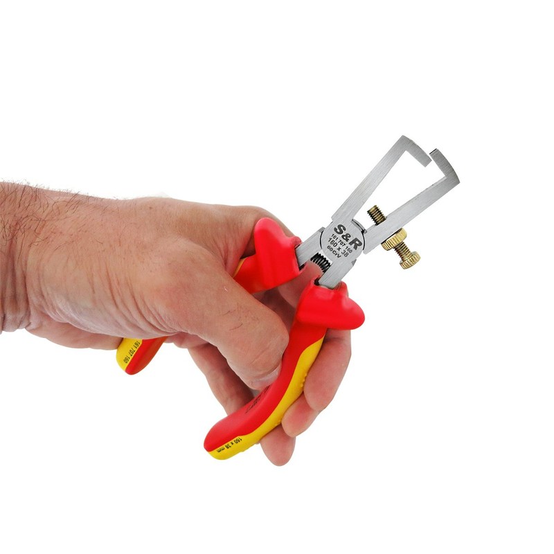 S&R VDE Stripping Pliers 160mm, 1000V VDE, Made of Chrome