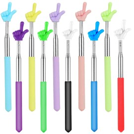 Pack of 10 Extendable Pointer Sticks, Telescopic Teacher Pointers, Finger Pointing Stick, Stainless Steel Extendable Pointer Stick for Classroom, School Lessons, Conference Presentation