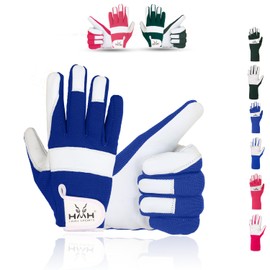 HMH Gardening Gloves for Women And Men - Garden Gloves Men with Leather Palm, Heavy Duty Rigger Work Gloves, Thorn Proof, Cleaning, Camping, Safety