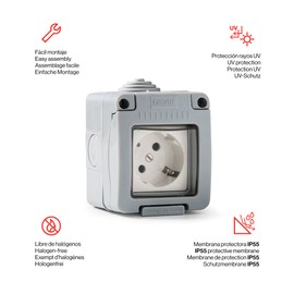 Famatel 19068 Base 19068 TTL Waterproof IP55 16 A, 250 V