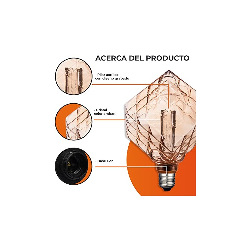 LAMP LED TIPO FILAMENTO 3W 2000K E27