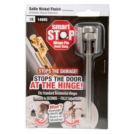 Smart Stop Hinge Pin Door Stop, Satin Nickel