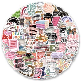 Bonitzdm 103PCS Bookish Stickers,Book Stickers for Kindle,Laptop Computer Phone Water Bottle Waterproof Stickers Book Lover Gift