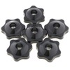 E-outstanding 6-Star Knob 6PCS 1/4 Inch Nylon Hexagon Head Thru