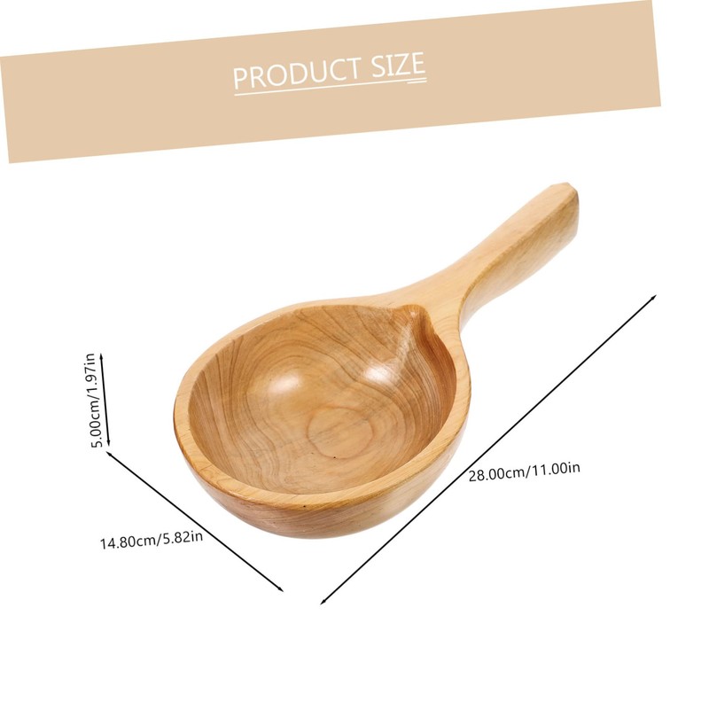 iplusmile Wood Water Scoop Ergonomic Kitchen Ladle Convenient for Home