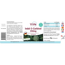 Indole-3-Carbinol, 120 Capsules with Broccoli Sprout Powder, for 2 Months, Vegan