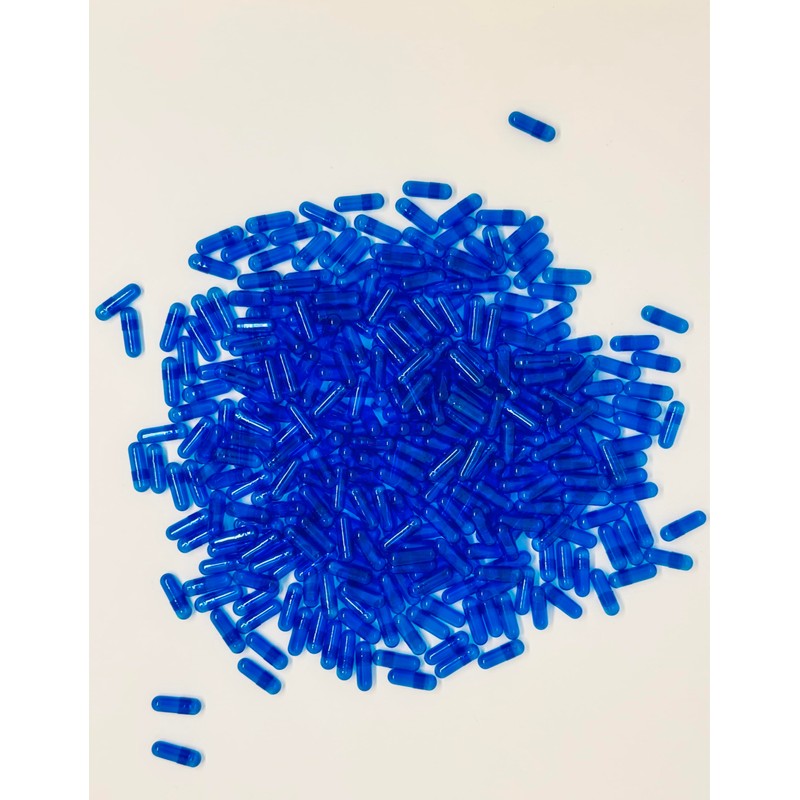1000 Empty Gelatin Capsules Size 4 Blue/Blue. Halal. Kosher. Hypoallergenic.