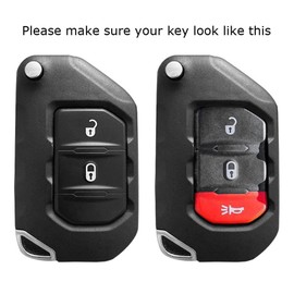 iJDMTOY Carbon Fiber Pattern Soft Silicone Key Fob Cover Compatible with Jeep: 2018-up Wrangler JL and 2020-up Gladiator