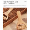 BPTRKOM Pack of 3 Wooden Massage Roller Fascia Roller with