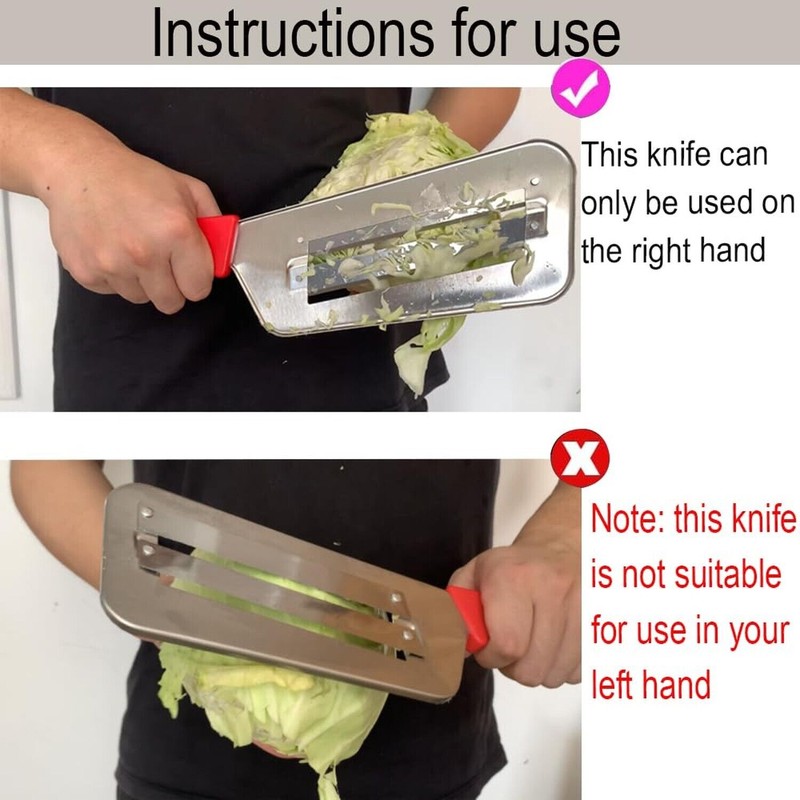 YukaBa Cabbage Kitchen Knife Slicer Chopper Shredder Sauerkraut Cutter Coleslaw