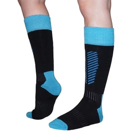 FitProducts Hiking Socks: made from a merino wool blend. Perfect for hiking, trekking, mountaineering, football, hockey, outdoor work and much more! Black/Blue