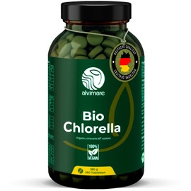 Alvimare Chlorella Tablets, 360 Pieces (180 g) - Non-GMO Premium Microalgae - Natural Detox Superfood, High Chlorophyll Content, Vegan, Rich in Vitamins, Iron & Antioxidants, Certified
