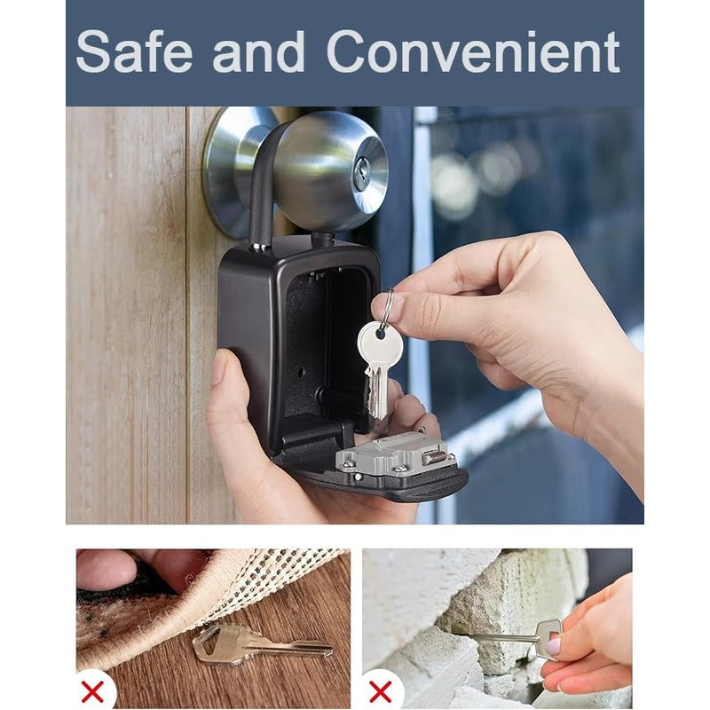 UPVINO Key Safe, Portable Key Lock Box for Keys Outdoor