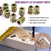 32 Sets Furniture Screw Nut 1/4-20 x 3/4" Threaded Inserts