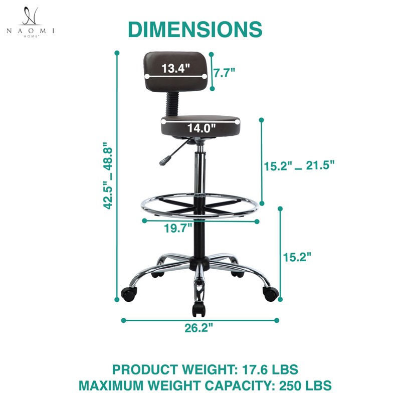 Upgrade Your Workspace with Venus Adjustable Drafting Stool - Premium