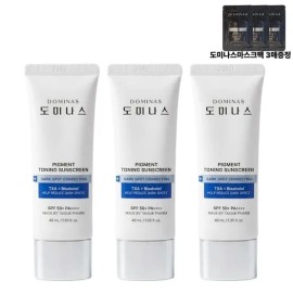 dominas [Fashion Plus] [Dominas] Dominas Toning Sunscreen Dominas Sunscreen 40ml x 3 + Mask Pack x 3 / [패션플러스][도미나스]도미나스 토닝 선스크린 도미나스 선크림 40ml 3개 +마스크팩 3매