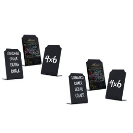 Chalkboard Sign with Stand | Mini Tabletop Food Display -Small Chalk Blackboards with Stand for Cafe & Restaurant Parties Place Cards Buffet Menus and Events Weddings - 4 x 6 Boards (6)
