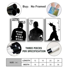 NebulaNova Travis Scott Album Poster 4 Canvas Poster Bedroom Decoration Landscape Office Room Decoration Gift Unframe Style 08 x 12 Inch (20 x 30 cm)