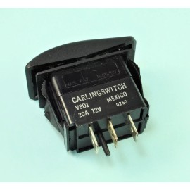 Carling MOMENTARY Rocker Switch SPDT 20A 12VDC  (ON) OFF (ON) Inner Wing