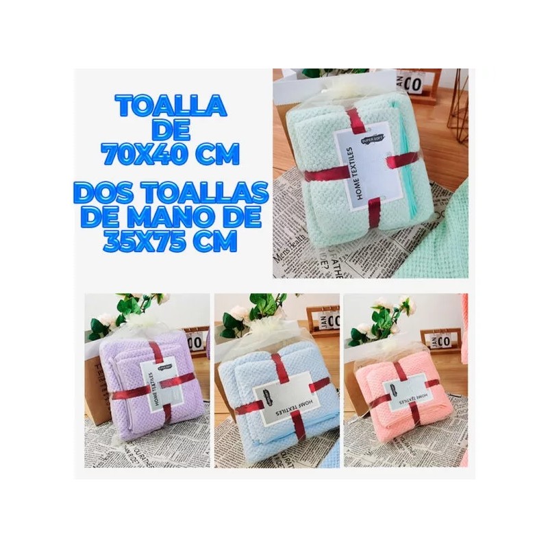 EGTMA Juego De 3 Toallas Para Baño Y Manos Suavidad