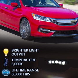 CHEDA Fog Lights Compatible with 2016 2017 Honda Accord Left & Right w/Switch Wiring Harness (Clear Lens) 71112T2FA61 HO2598102 HO2592142 33950T2AA21